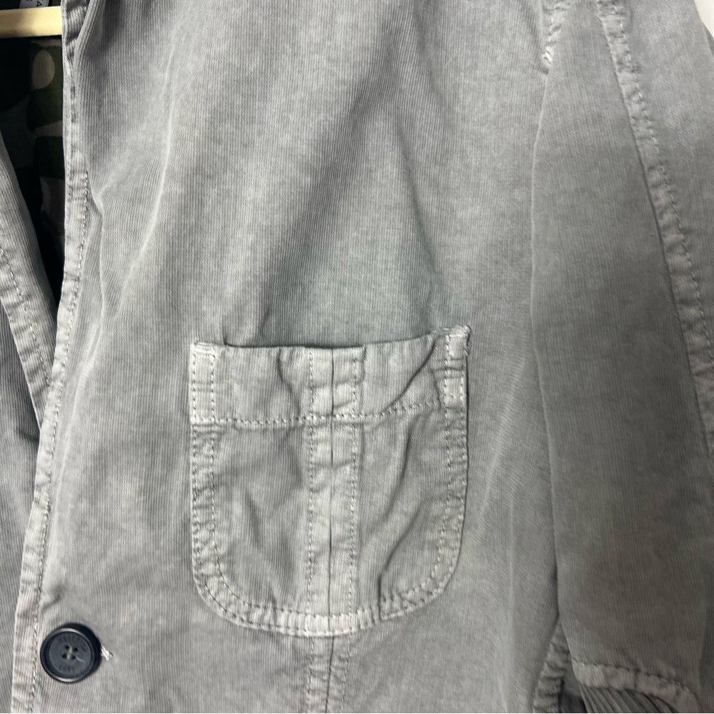 Moschino Men’s Blazer Canvas Cotton Linen Jacket Blazer Coat Gray Unique XL *S - Picture 3 of 12